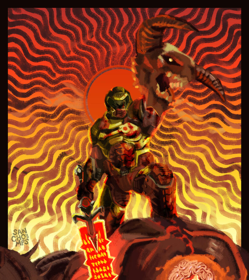 Illustration based on DOOM Eternal, 2020.