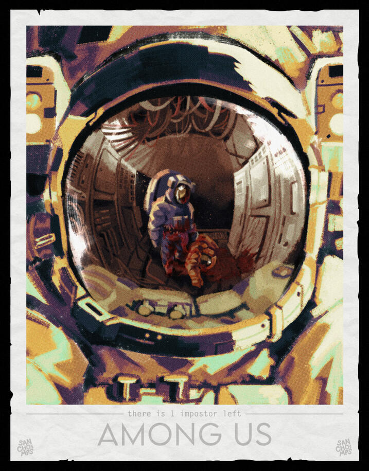 Illustration based on Among Us, 2021.