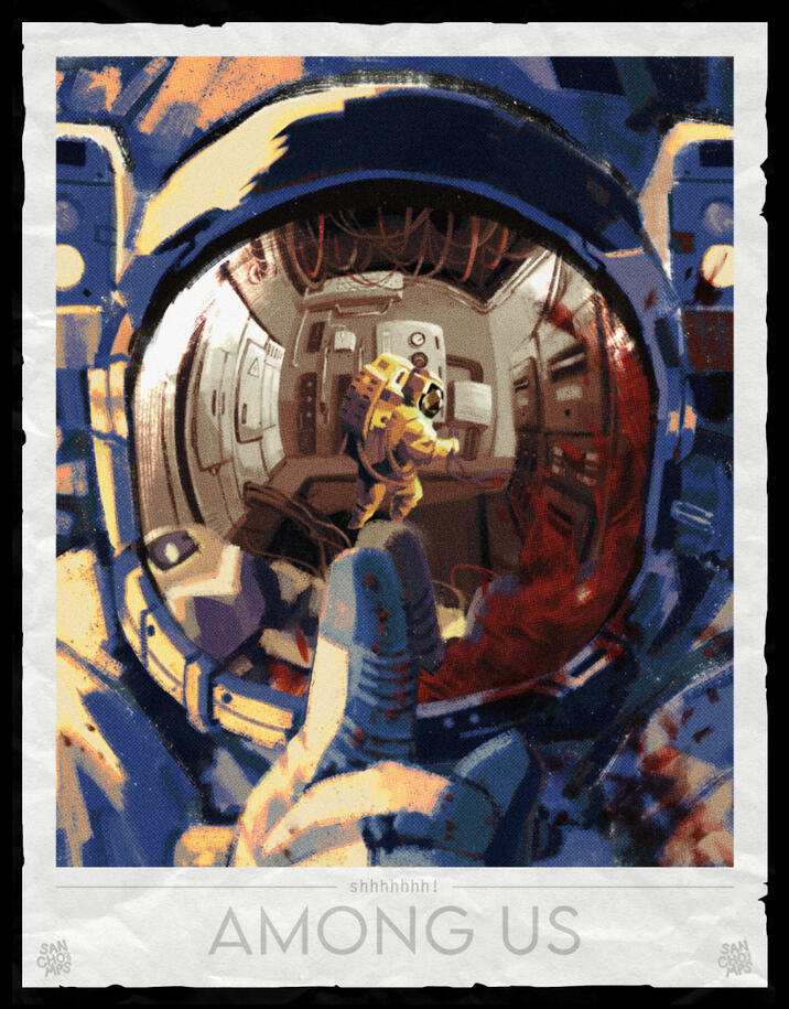 Illustration based on Among Us, 2021.